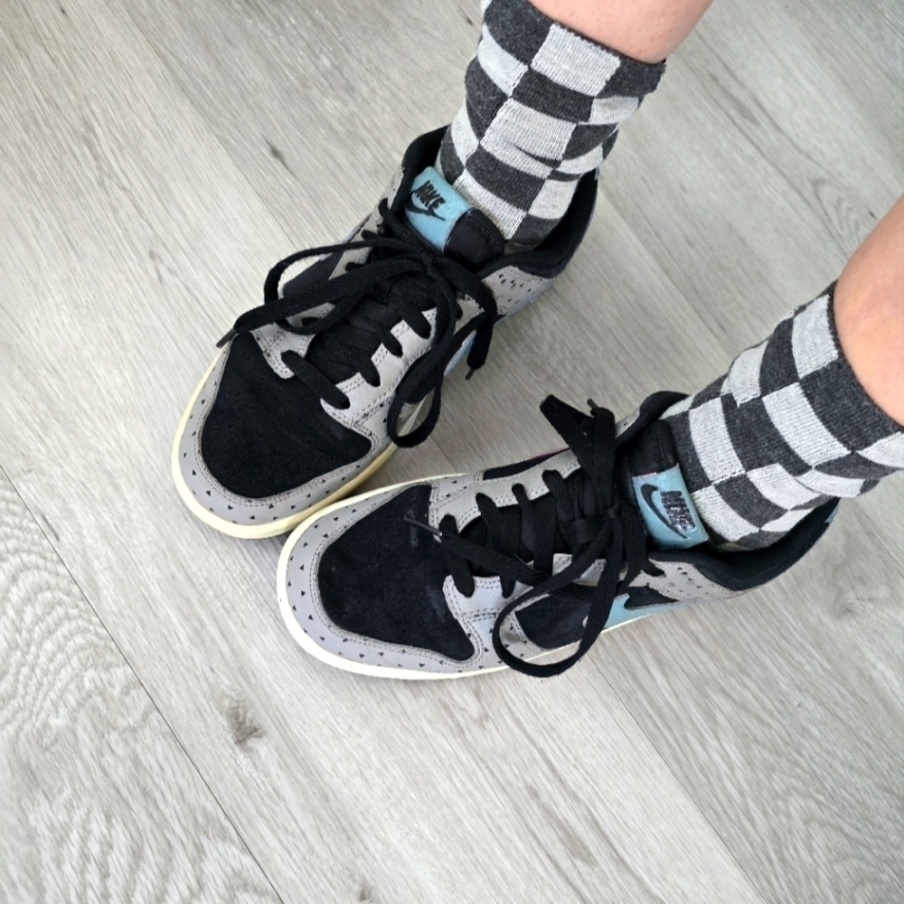 Nike | Dunk Low Retro blue black sporty streetwear sneakers | WMS 7.5